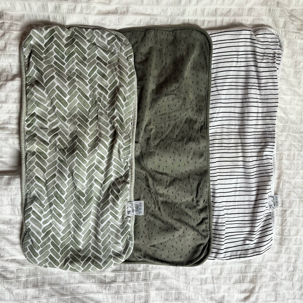 Copper Pearl Burp Cloths